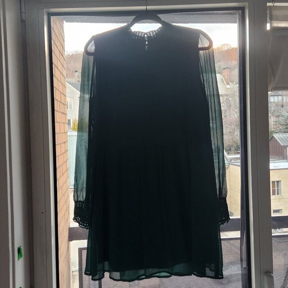 ✨ US2 Sézane Odile Green Mini Silk Dress - Worn Once (EU 34) - Picture 11 of 15